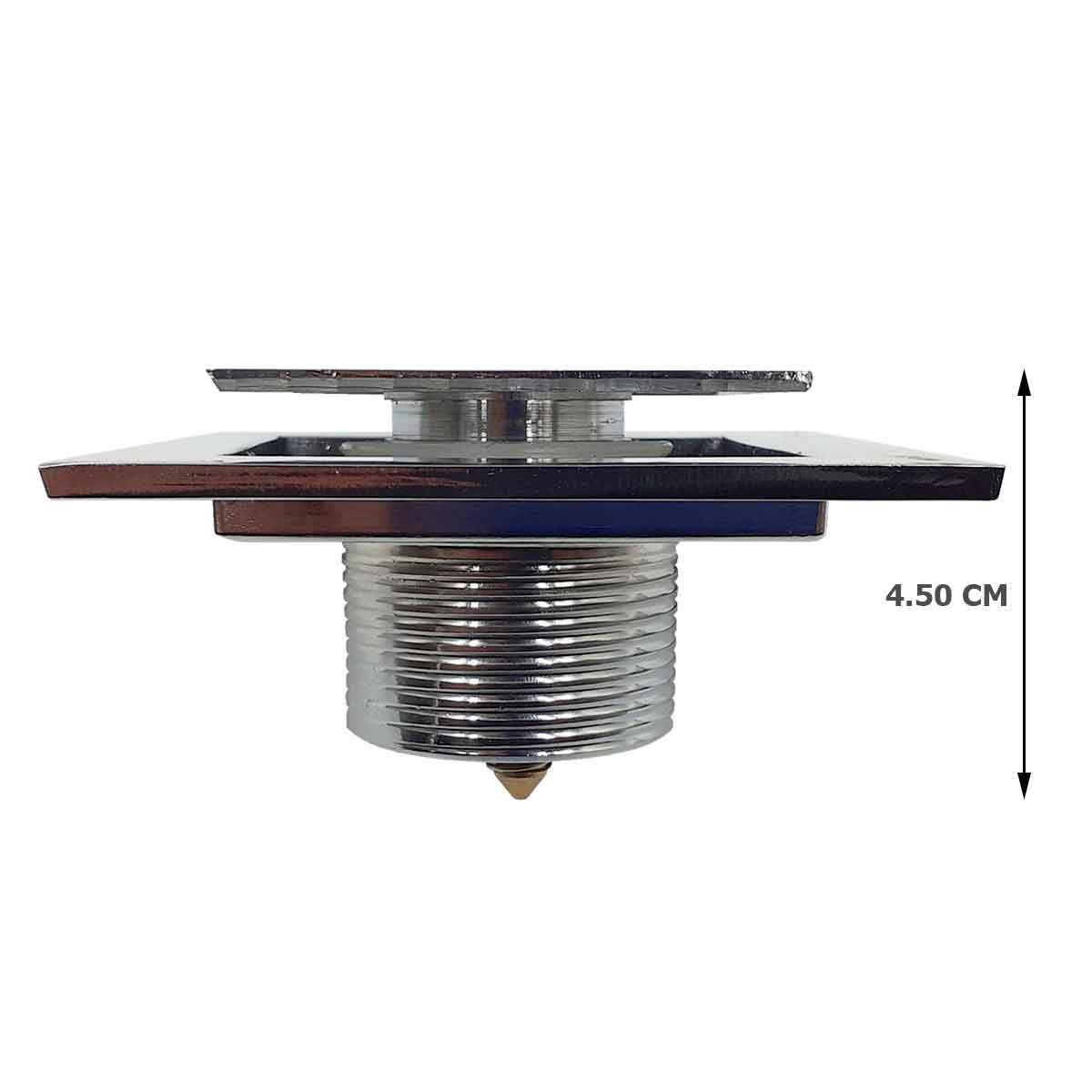 Resumidero Cuadrado 4" Cromo De Push Anticucaracha Rugo RUGO Ferreabasto