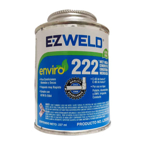 Pegamento Cemento Para Pvc Media Azul Lata 237ml 222 Ez Weld EZ WELD Ferreabasto