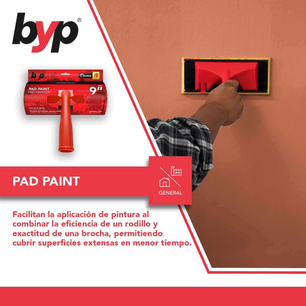 Pad Paint Almohadilla Para Pintar 9 Pulgadas Ppa9 Byp BYP Ferreabasto