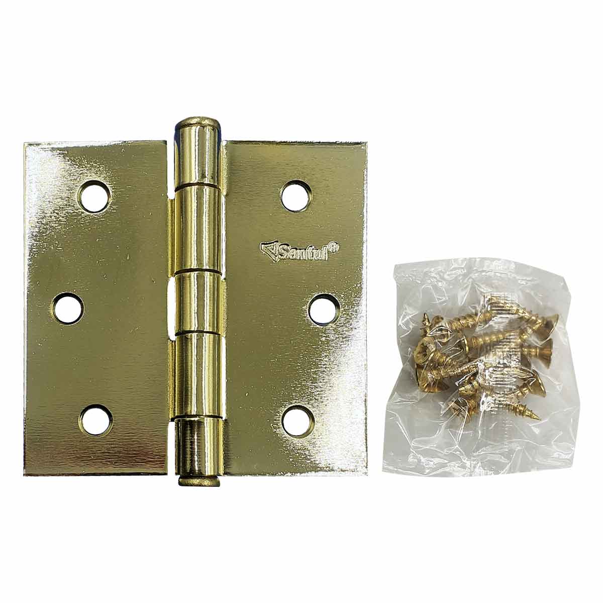 Bisagra Cuadrada Cabeza Plana Acero Latonado 3x3 Santul 20Pz SANTUL Ferreabasto