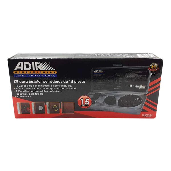 Kit Para Instalar Cerraduras Adir 418 15 Piezas Con Estuche ADIR Ferreabasto