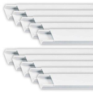 canaleta blanca 1 via 10 piezas