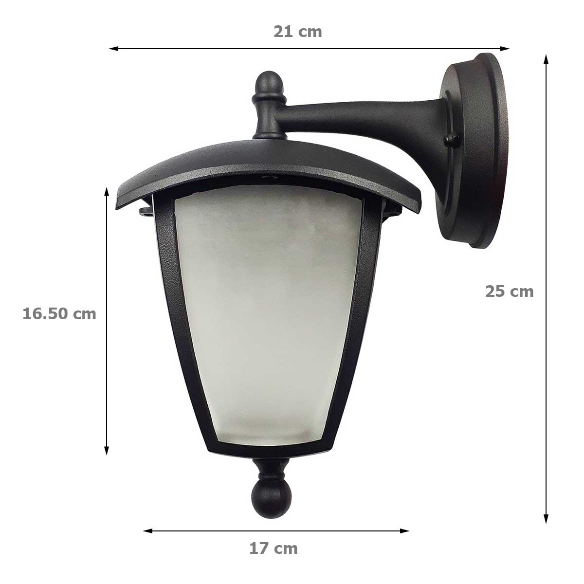 Farol Luminario Arbotante Suspendido Boomer Black Milan Para Pared BOOMER Ferreabasto