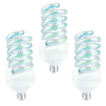 paquete de 3 focos espiral led luz blanca fria