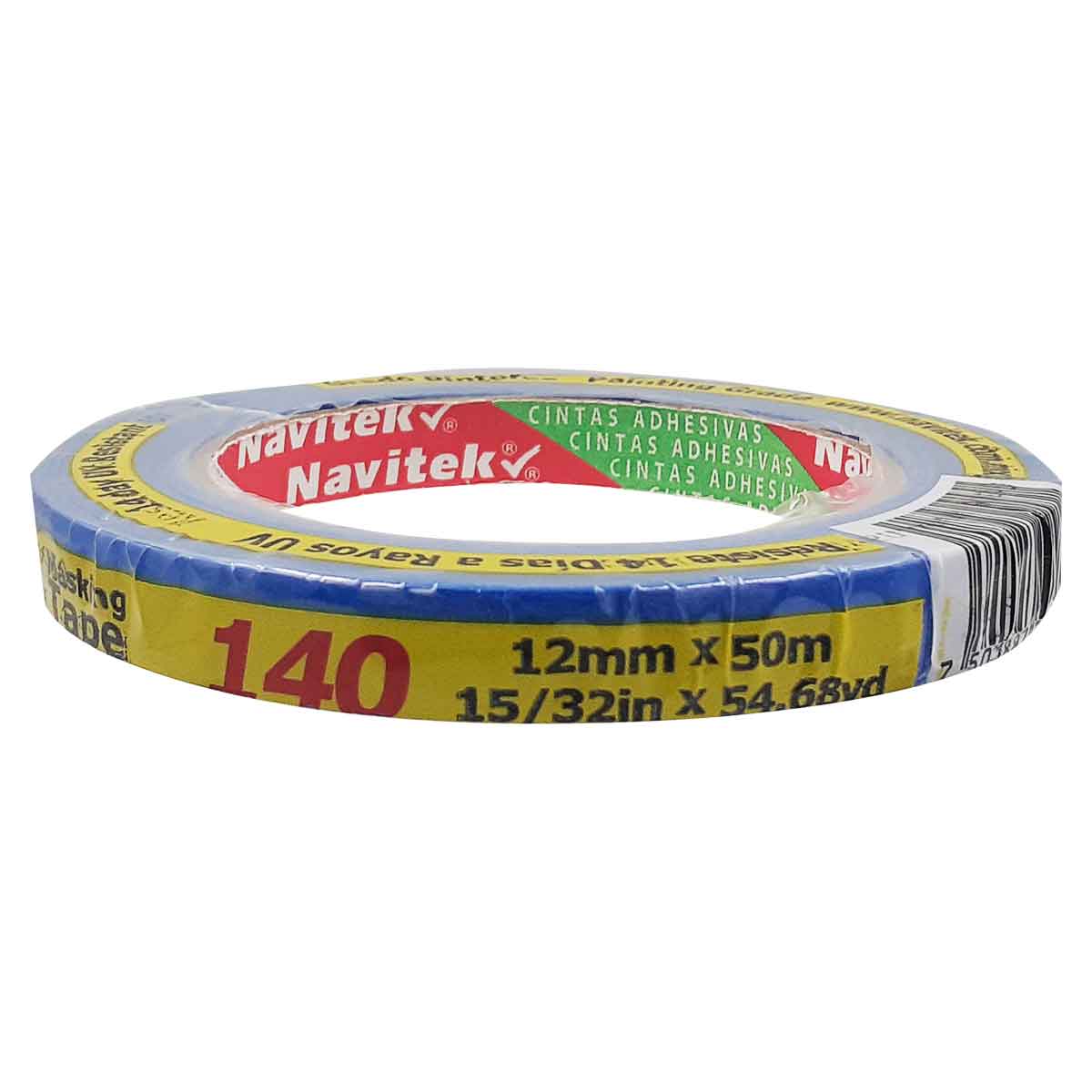 Masking Tape Azul 14 Dias Navitek 140 Para Pintar 12mm x 50m 4 Piezas NAVITEK Ferreabasto