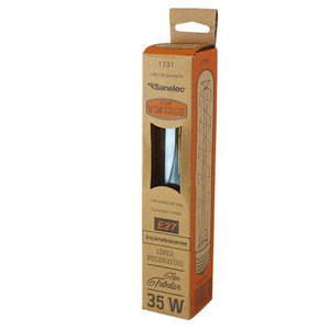 Foco Vintage Tubular 35W Luz Calida Incandenscente Sanelec SANTUL Ferreabasto