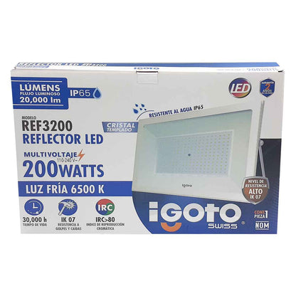 Caja reflector led 200w blanco igoto