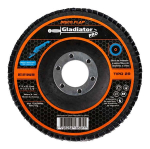 Pack 10 Disco Desbaste Pulido Zirconio 4 1/2" Grano 40 T/29 GLADIATOR Ferreabasto