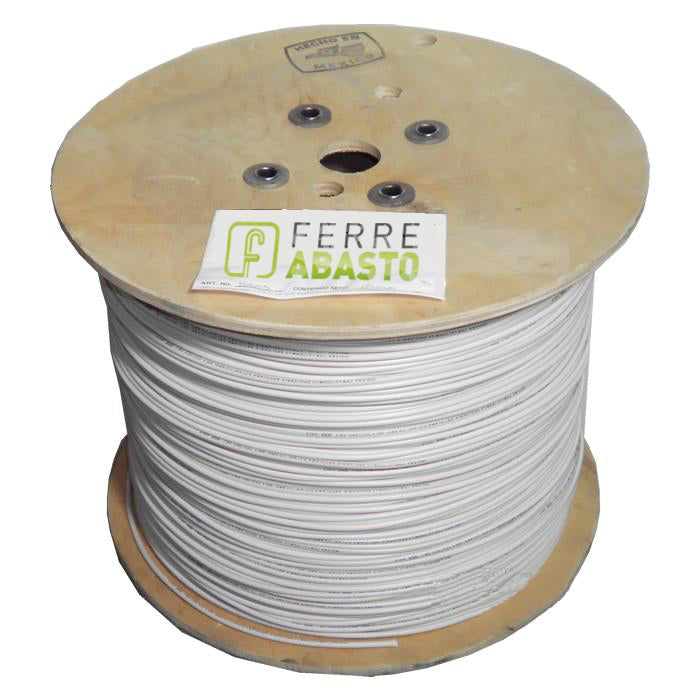 Cable Thw-Ls 1X8awg Blanco 500M 100% Cobre NOM Cdc CDC Ferreabasto