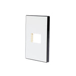 Placa Zurich 1 Modulo Blanca Con Marco Color Negro Igoto IGOTO Ferreabasto