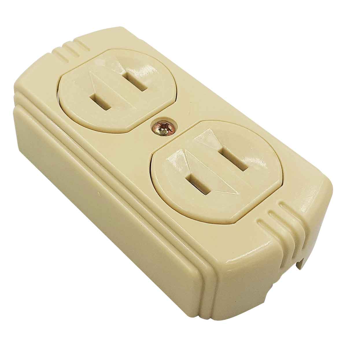 contacto duplex marfil sobreponer