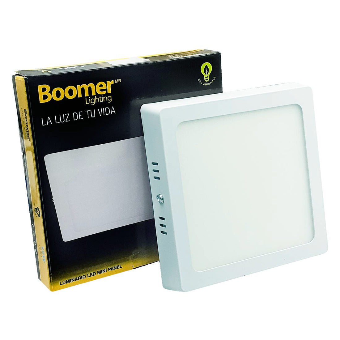 Luminario Mini Panel Led Cuadrado 12W 3000K Luz Calida Boomer BOOMER Ferreabasto