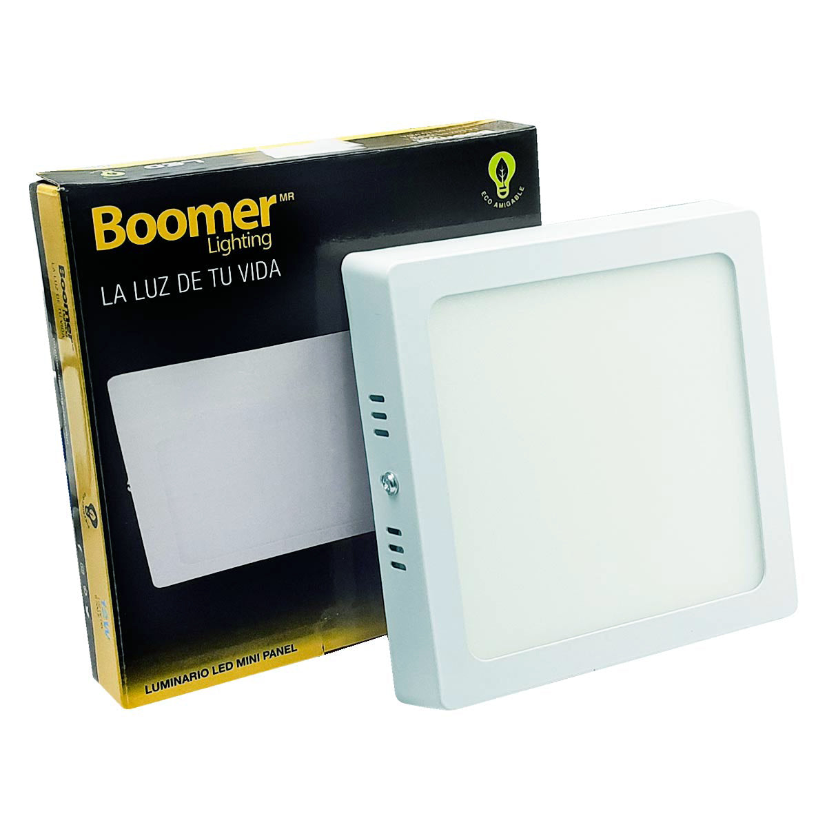 Luminario Mini Panel Led Cuadrado 12W 3000K Luz Calida Boomer BOOMER Ferreabasto