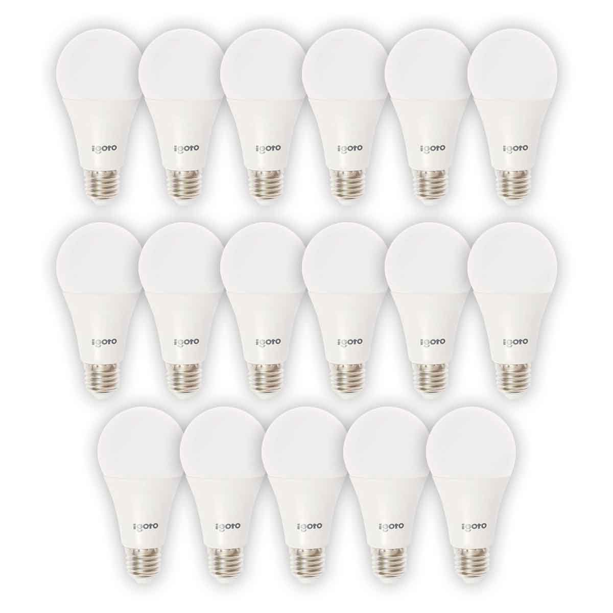 Pack 17 Foco Led A60 12W=75W 6500K Luz Fria Nom Igoto IGOTO Ferreabasto