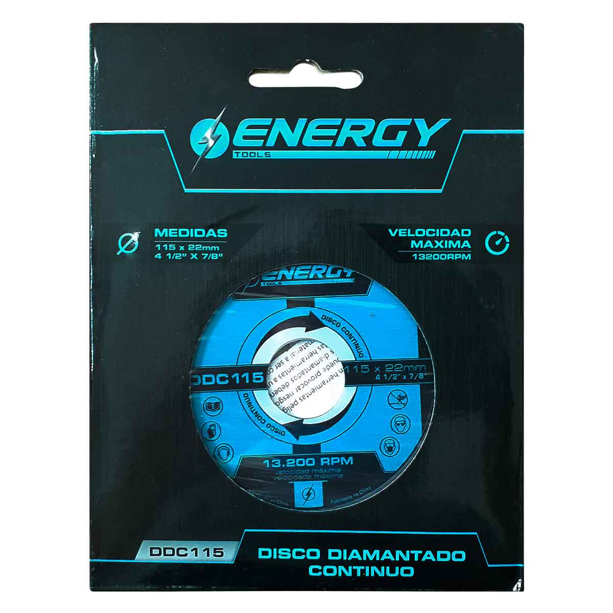 empaque con disco de corte diamantado continuo energy ddc115