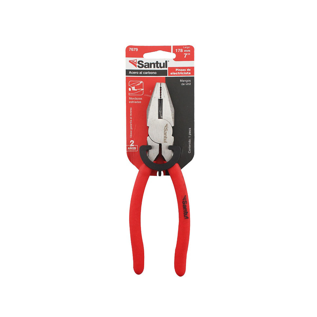 Pinza De Electricista 7" Largo Mango Antiderrapante Santul SANTUL Ferreabasto