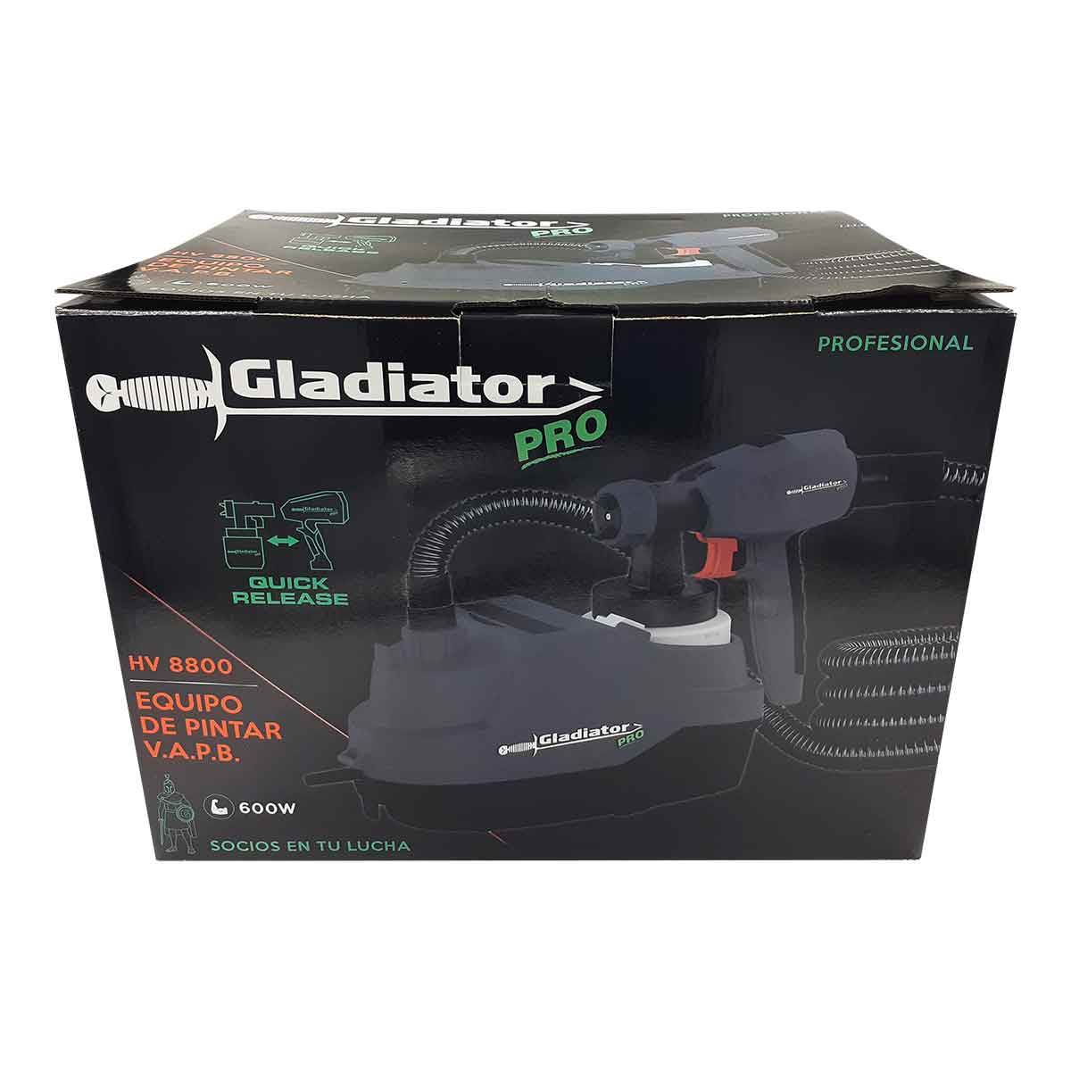 Pistola Electrica Para Pintar Hvlp 1960L/min 600W 120V 60Hz HV8800 Gladiator GLADIATOR Ferreabasto