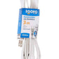 Extension Electrica Domestica Igoto 3m Blanca 2X16 Awg 5 Piezas - Ferreabasto
