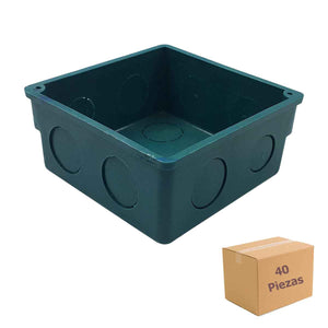 Pack 40 Registro 4X4 Empotrar Cuadrado S/Tapa Plastico INRECO Ferreabasto