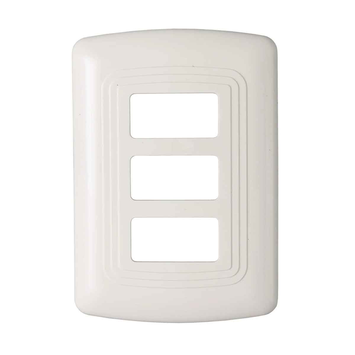 Placa Abs Marfil Tipo Venecia 3 Ventanas Yeilite 10 Piezas YEILITE Ferreabasto