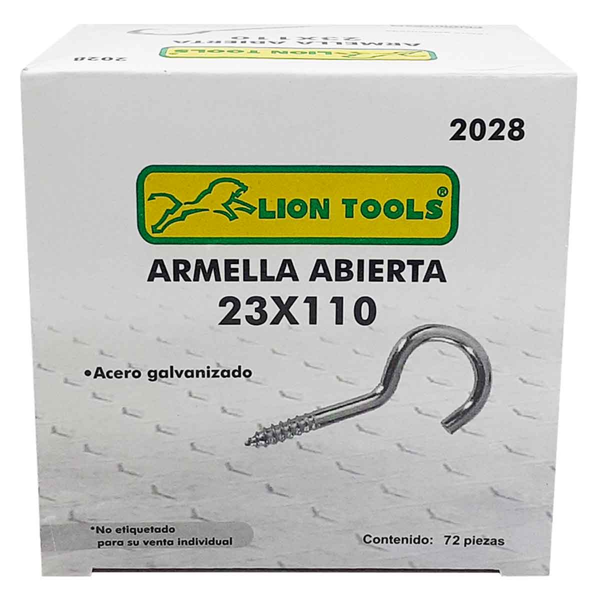 caja blanca con armella abierta acero galvanizado 23x110