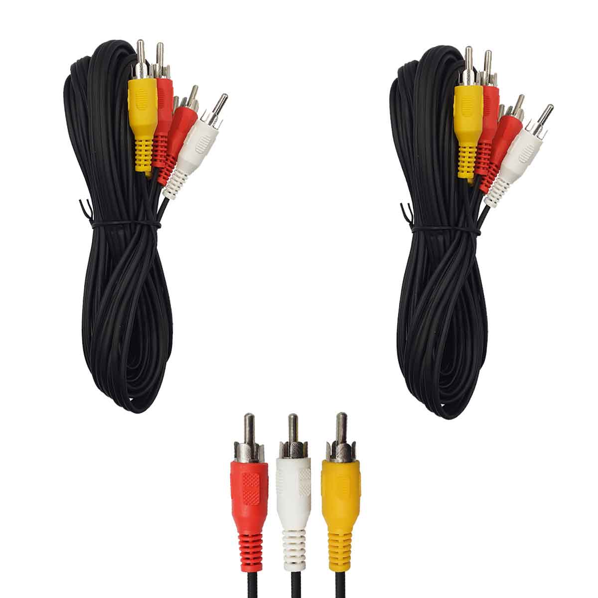 cable rca negro conexiones amarillo rojo blanco