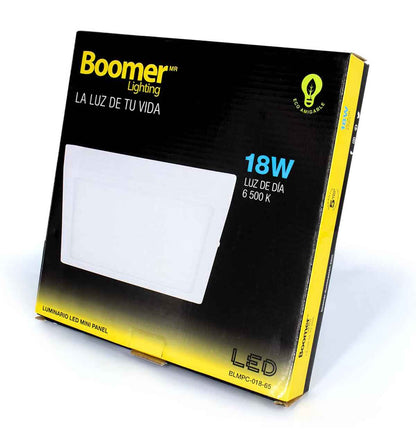 Luminario Mini Panel Led Cuadrado 18W 6500K Luz De Dia Boomer BOOMER Ferreabasto