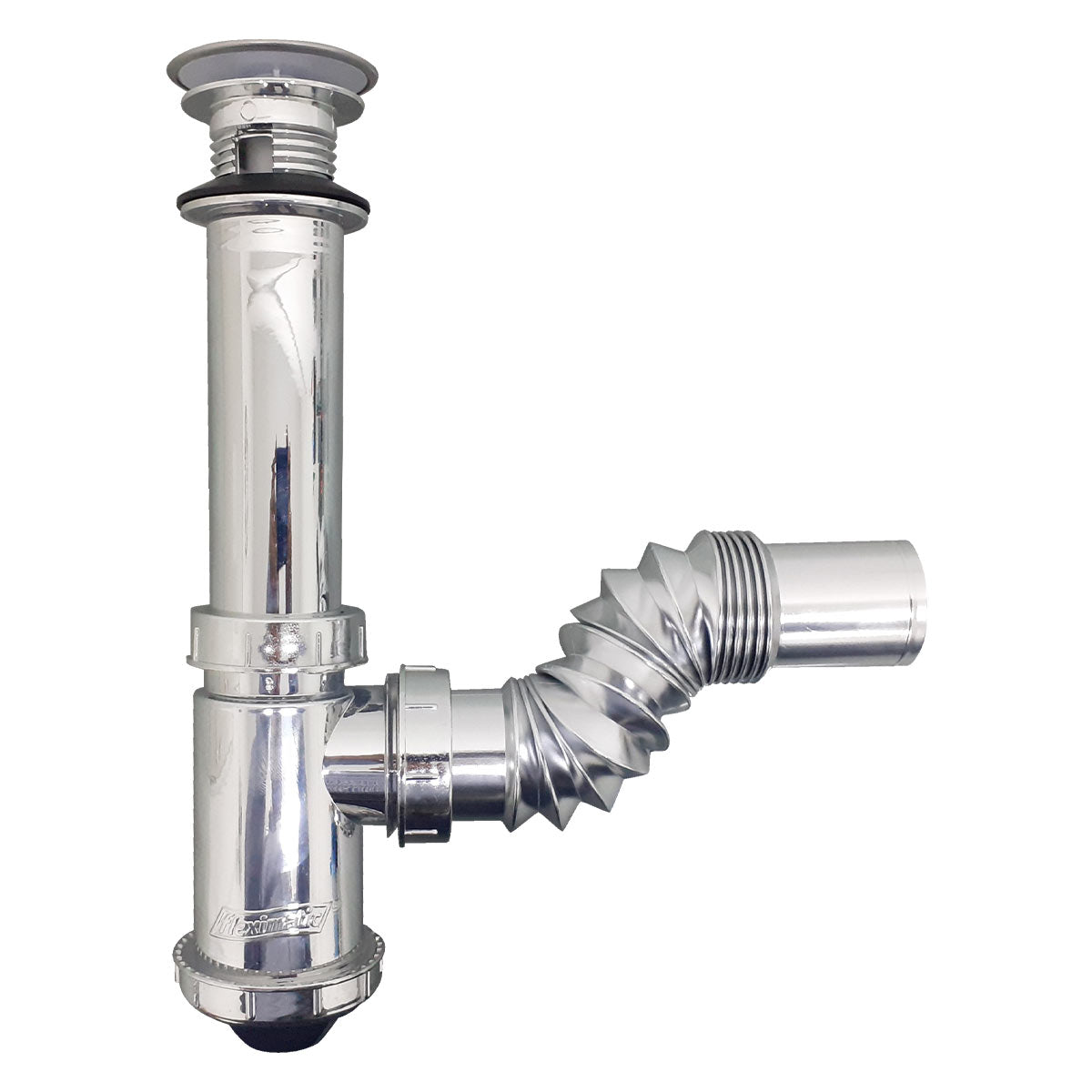Cespol Para Lavabo Cromado Fleximatic 2218C Bote CH Boton Push