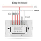 placa con apagador inteligente negro touch instrucciones