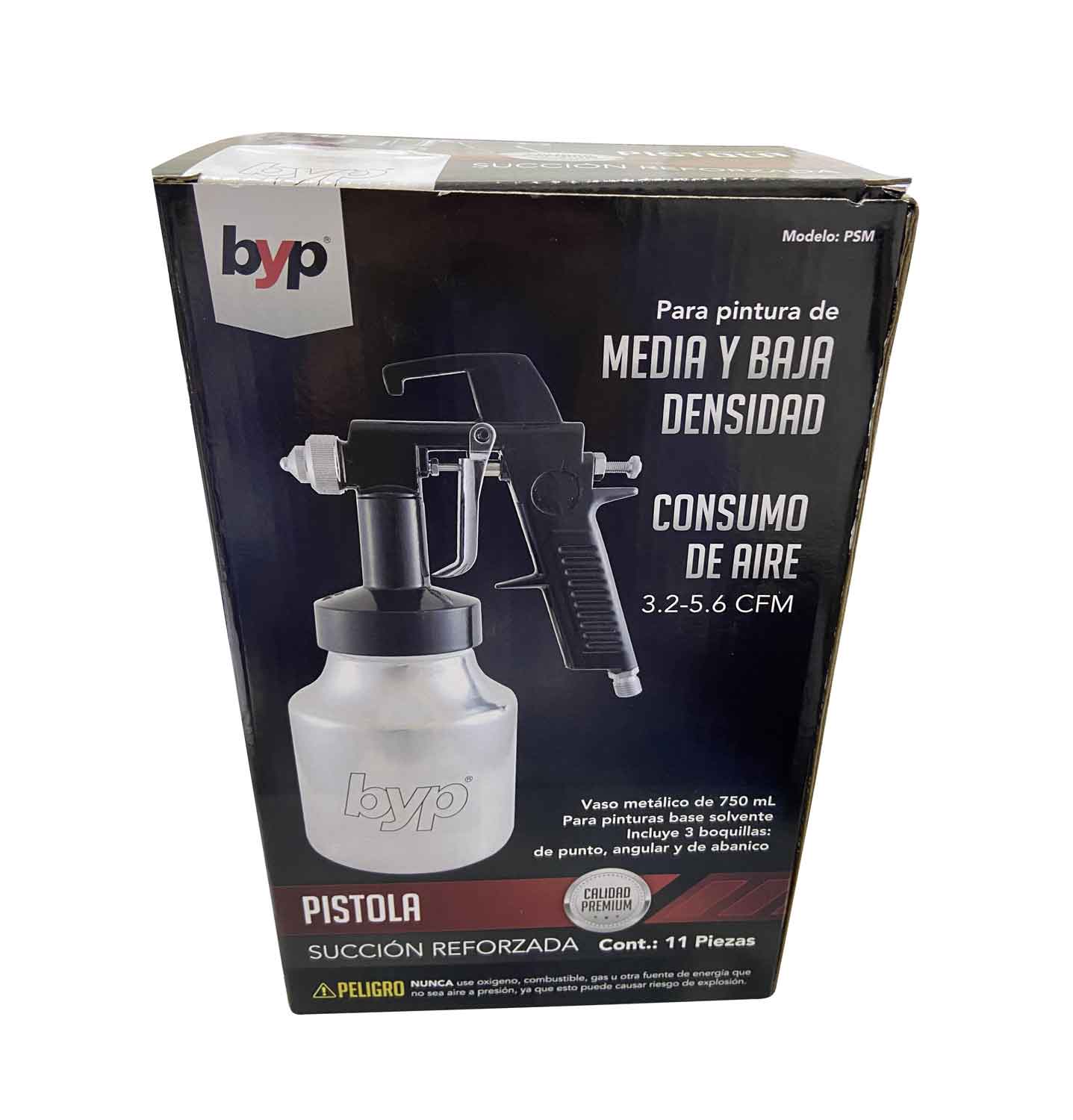 Pistola Succion Reforzada 750ml Metal Pintura Byp BYP Ferreabasto