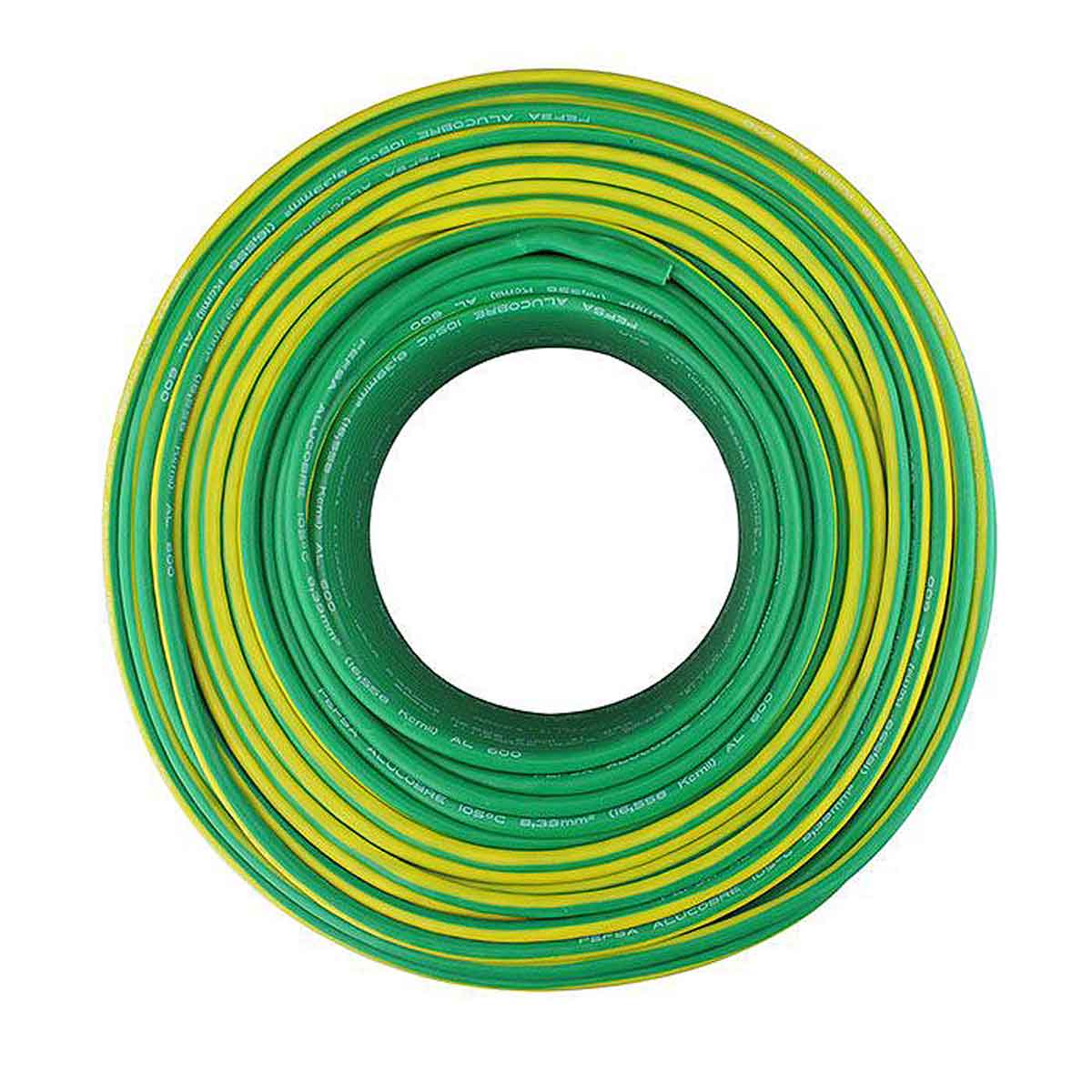 rollo cable thw verde amarillo frente