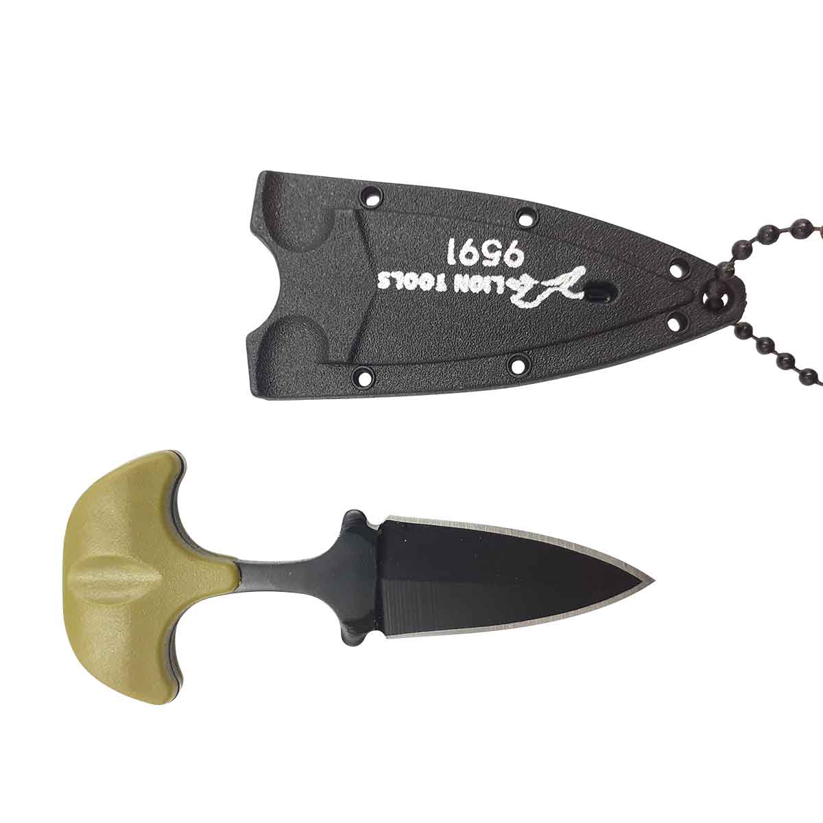 Cuchillo Navaja Mini Lion Tools 9591 Con Funda Y Cadena Acero Inoxidable LION TOOLS Ferreabasto