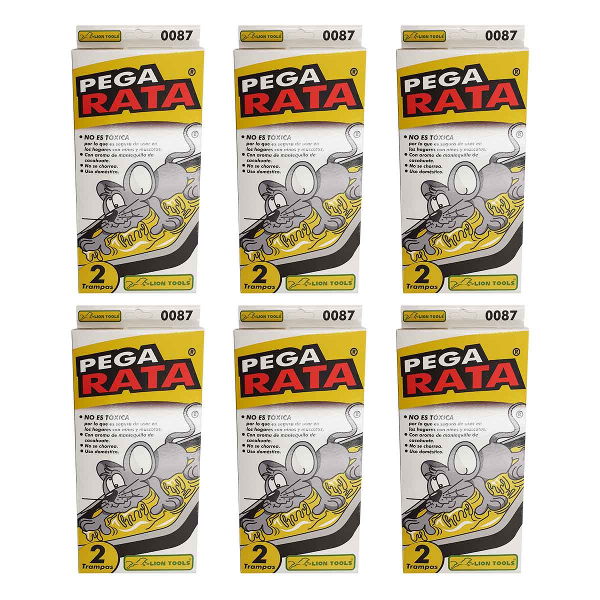 Trampa Pega Ratones 6 Cajas con 2 Trampas c/u Lion Tools 0087 Para Pla ...