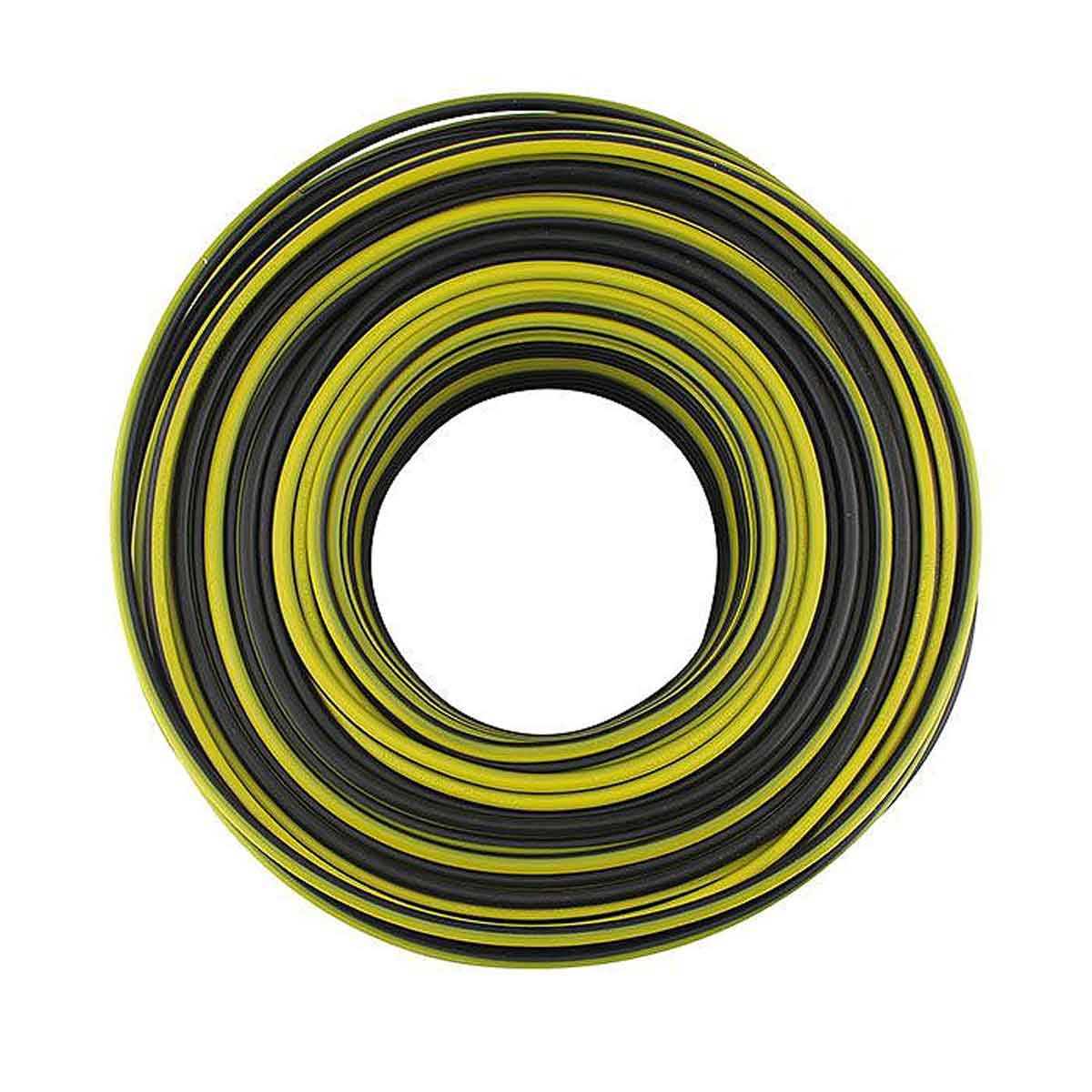 frente rollo cable negro amarillo