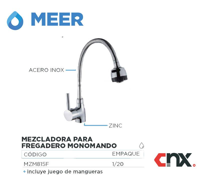 Mezcladora Laton Para Fregadero Monomando Flexible Meer MEER Ferreabasto