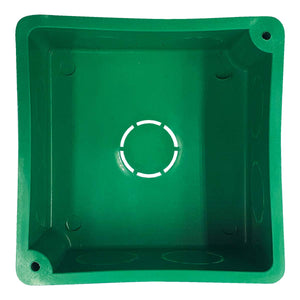 Registro 3x3 Empotrar Verde Cuadrado Sin Tapa Plastico 92 Piezas INRECO Ferreabasto