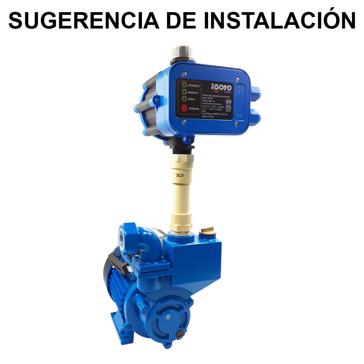 Bomba autocebante 1/2Hp 370w At60 Y Presurizador Automatico 1Hp Amc-10 Igoto IGOTO PUMPS Ferreabasto