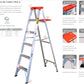 Escalera Tijera Aluminio Domestica 4 Esc 90Kg 1.54M Byp - Ferreabasto