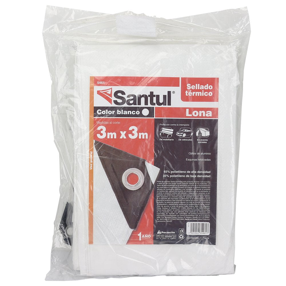 Lona Uso Ligero Blanca Reforzado 110gr Para Toldo 3x3m Santul - Ferreabasto