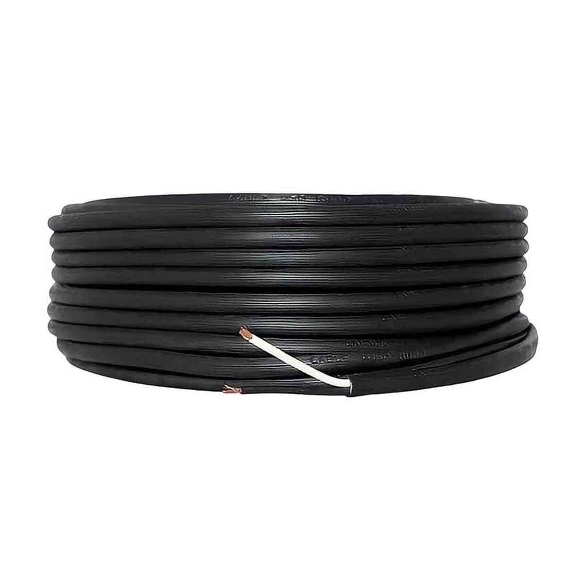 rollo de cable negro con 2 hilos