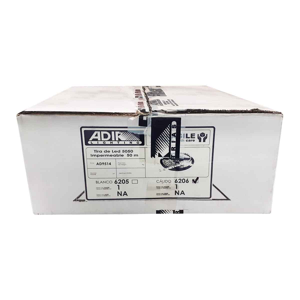 caja de tiras led luz calida adir 6206