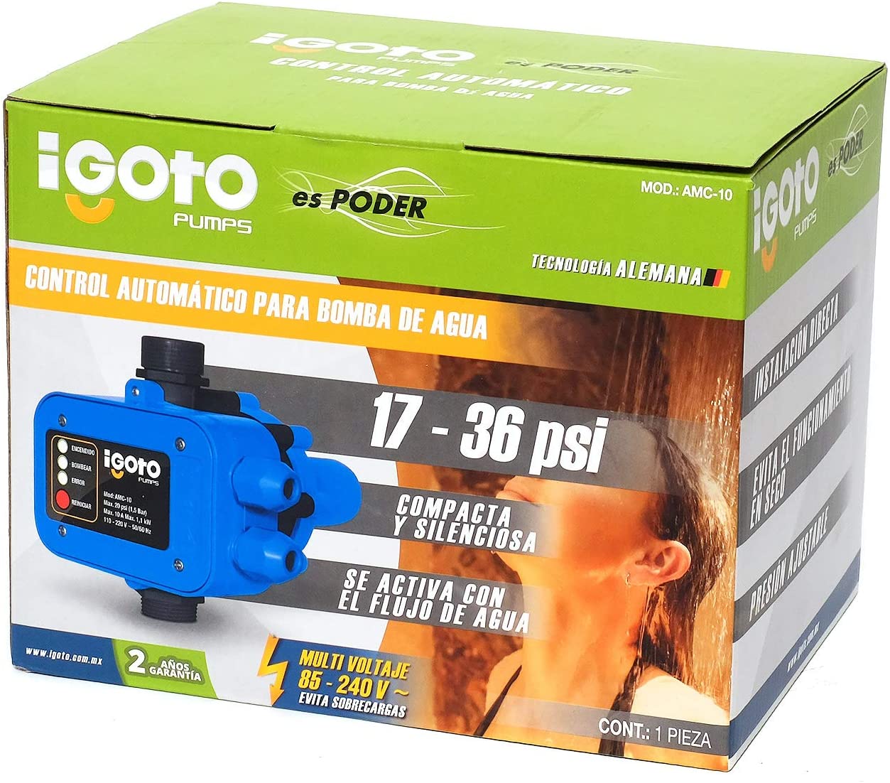 Presurizador Control Automatico Para Bomba d Agua 10A Igoto IGOTO PUMPS Ferreabasto