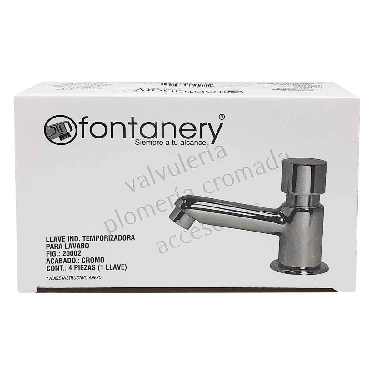 caja Llave Individual Temporizadora Push Para Lavabo Fontanery