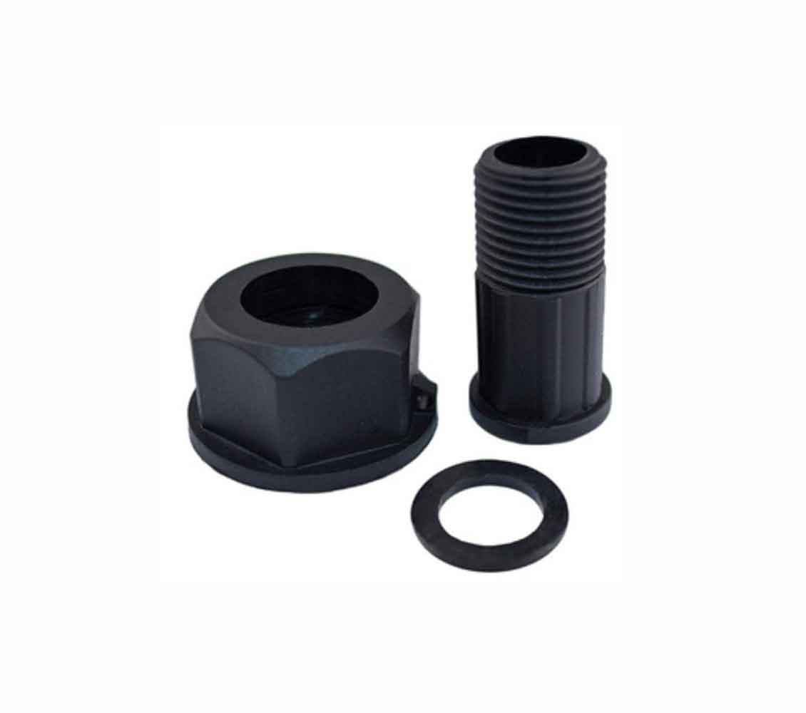 Pack 4 Niple Medidor Con Tuerca Nylon 1/2" x 3/4" Nmp13 Meer CNX Ferreabasto