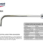 Brazo Extralargo Regadera Acero Inox 50cm Acabado Cromo Rugo RUGO Ferreabasto