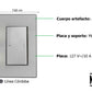 Placa Armada Boton Timbre Sanelec 4644 Cordoba Acero Inoxidable SANELEC Ferreabasto
