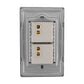 Placa Armada Doble Apagador Sanelec 4635 Cordoba Acero Inoxidable SANELEC Ferreabasto