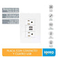 Placa Armada Lugano Igoto PBUSB2-B De 2 Contactos y 2 Entradas USB Blanco IGOTO Ferreabasto